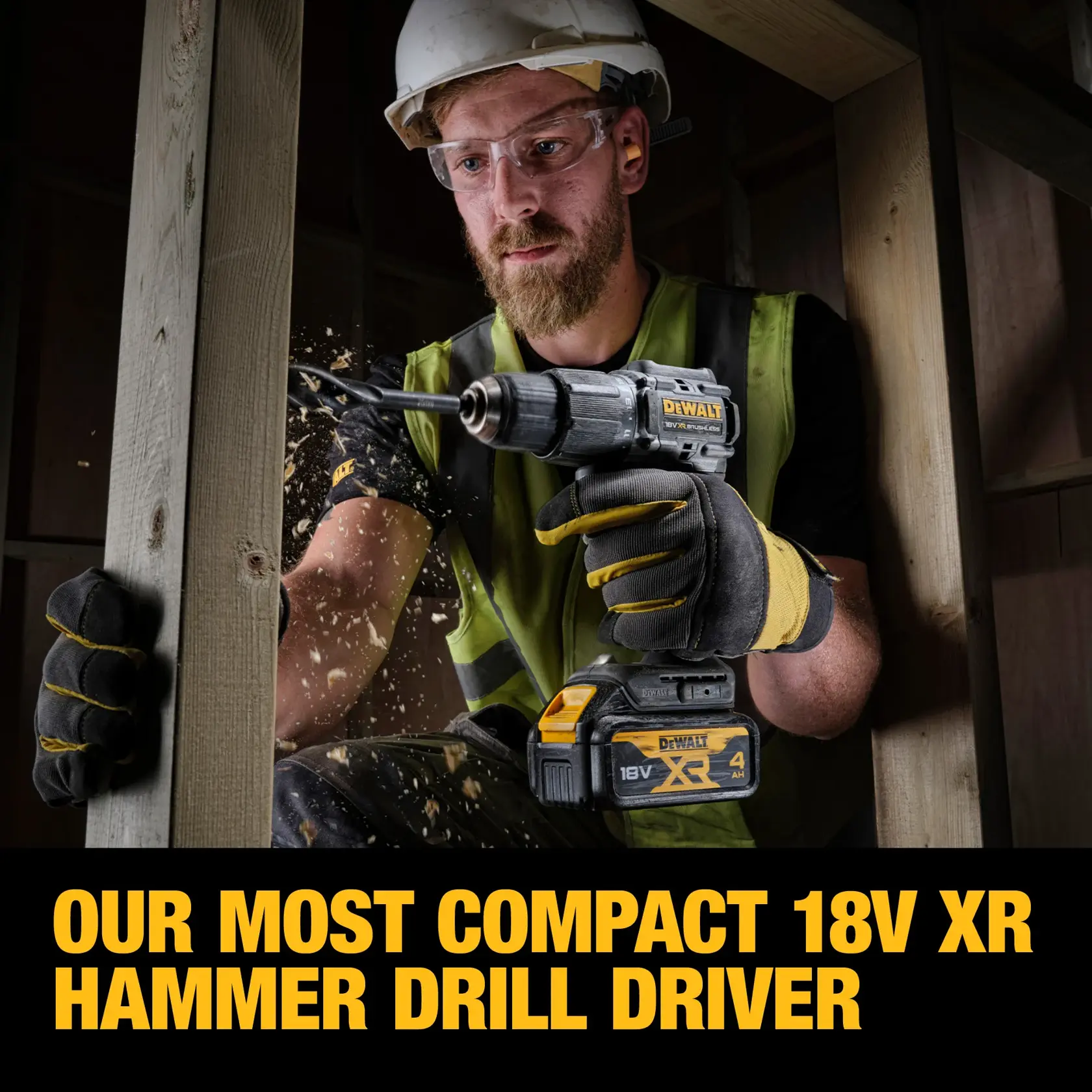 DEWALT® 18V XR® Brushless 100 Year Hammer Drill Driver - 1 X 4AH