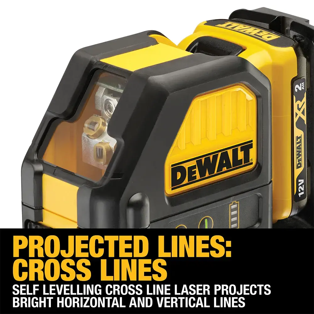 DEWALT® 12V XR® Cross Line Green Laser (1 X 2 Ah)