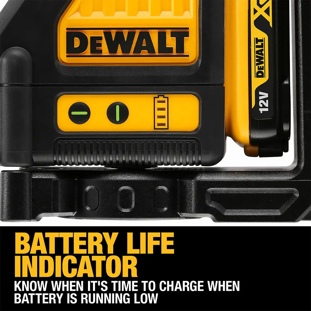 DEWALT® 12V XR® Cross Line Green Laser (1 X 2 Ah)