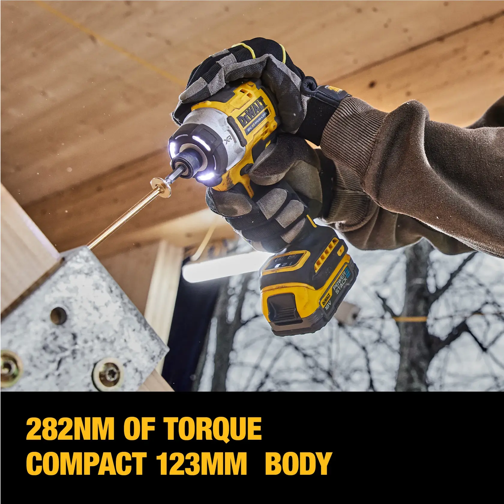 DEWALT® 18V XR® Brushless Premium Impact Driver - 2 X 1.7Ah POWERSTACK Battery
