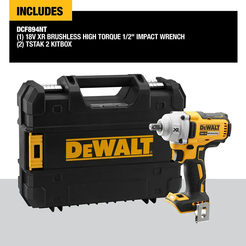 18v XR® Brushless Compact High Torque 1/2-in Impact Wrench (bare Unit)