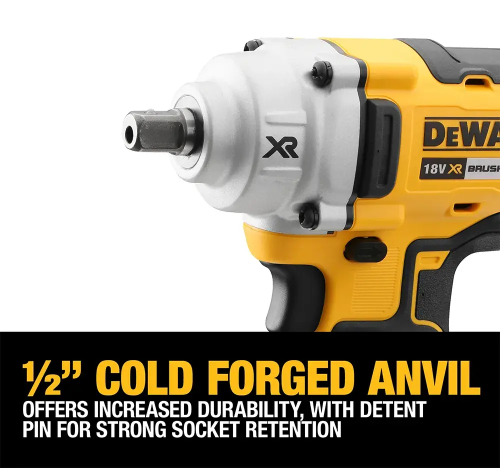 18v XR® Brushless Compact High Torque 1/2-in Impact Wrench (bare Unit)