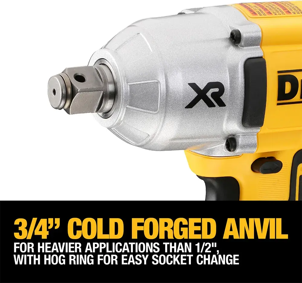 18V XR® Brushless 3/4" Detent Pin High Torque Impact Wrench - Bare Unit