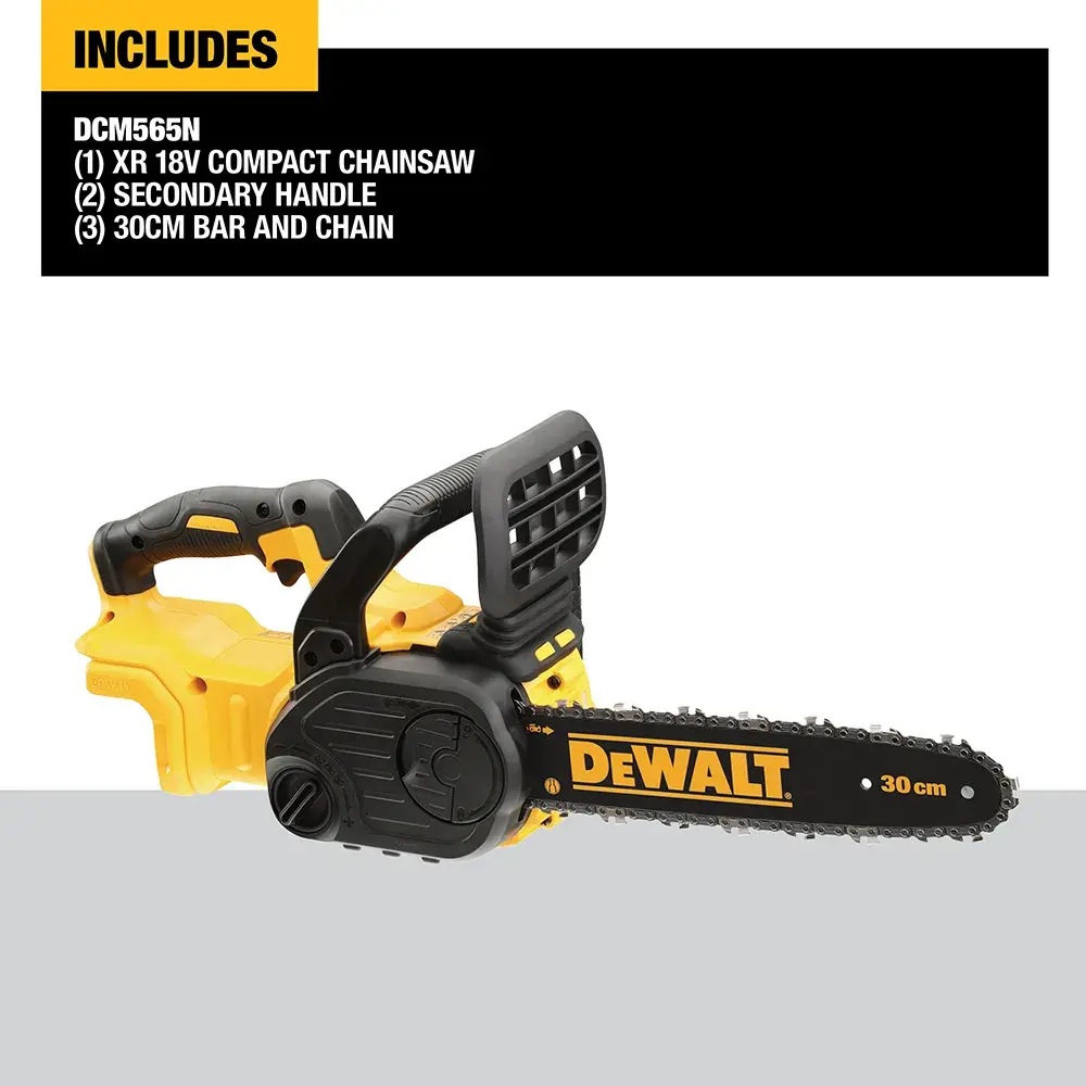 DEWALT® 18V XR® Brushless 30cm Compact Chainsaw (Tool Only)
