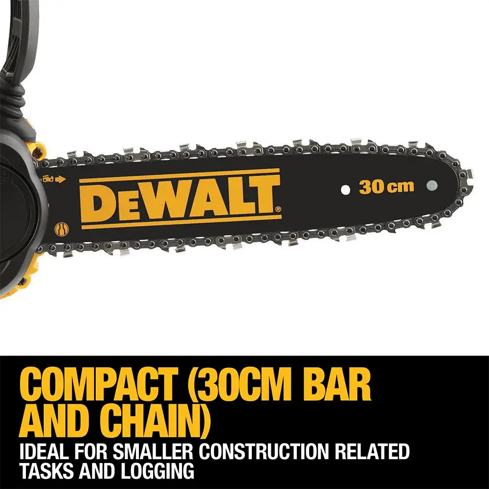 DEWALT® 18V XR® Brushless 30cm Compact Chainsaw (Tool Only)