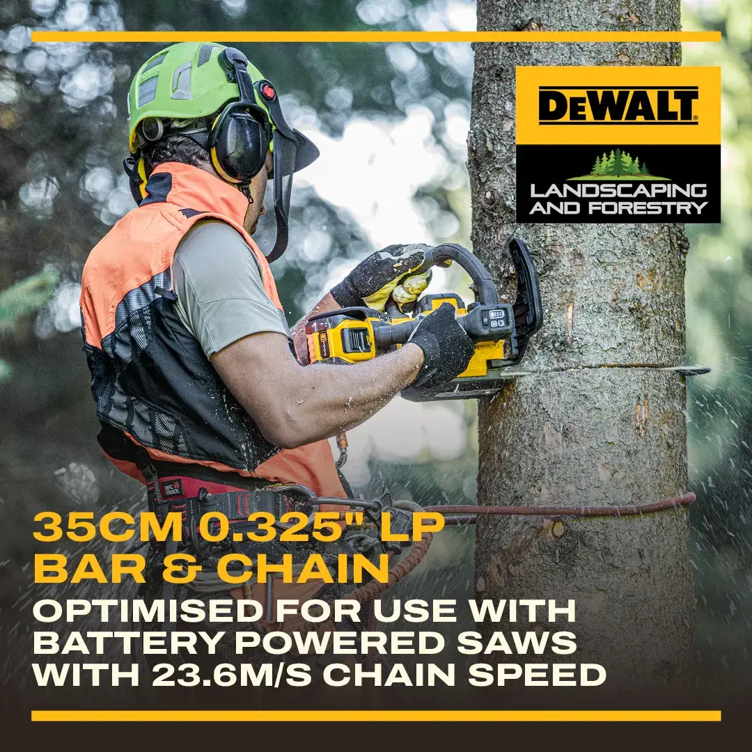 DEWALT® 54V XR FLEXVOLT® 35cm Top Handle Chainsaw - 1 x 9Ah