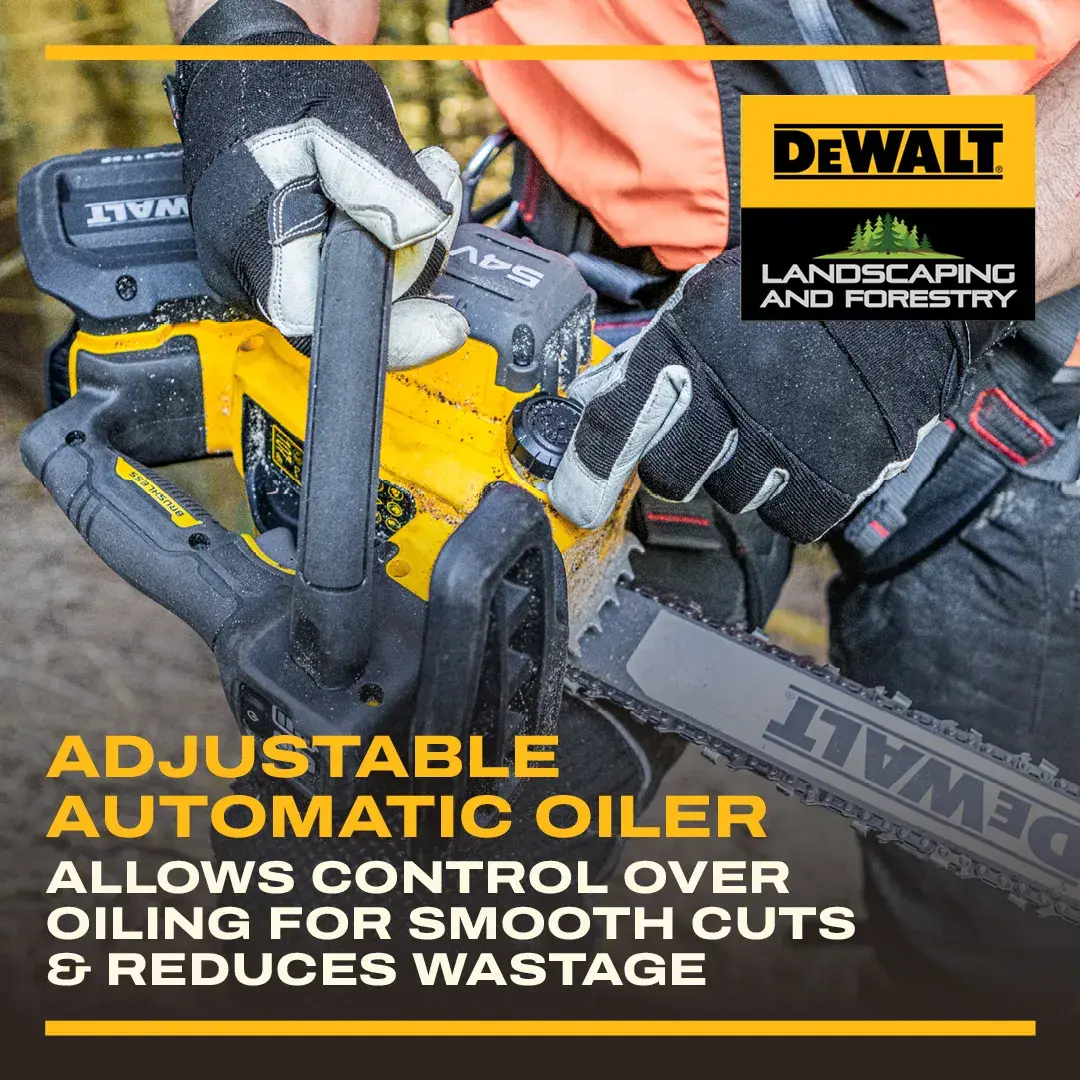 DEWALT® 54V XR FLEXVOLT® 35cm Top Handle Chainsaw - 1 x 9Ah