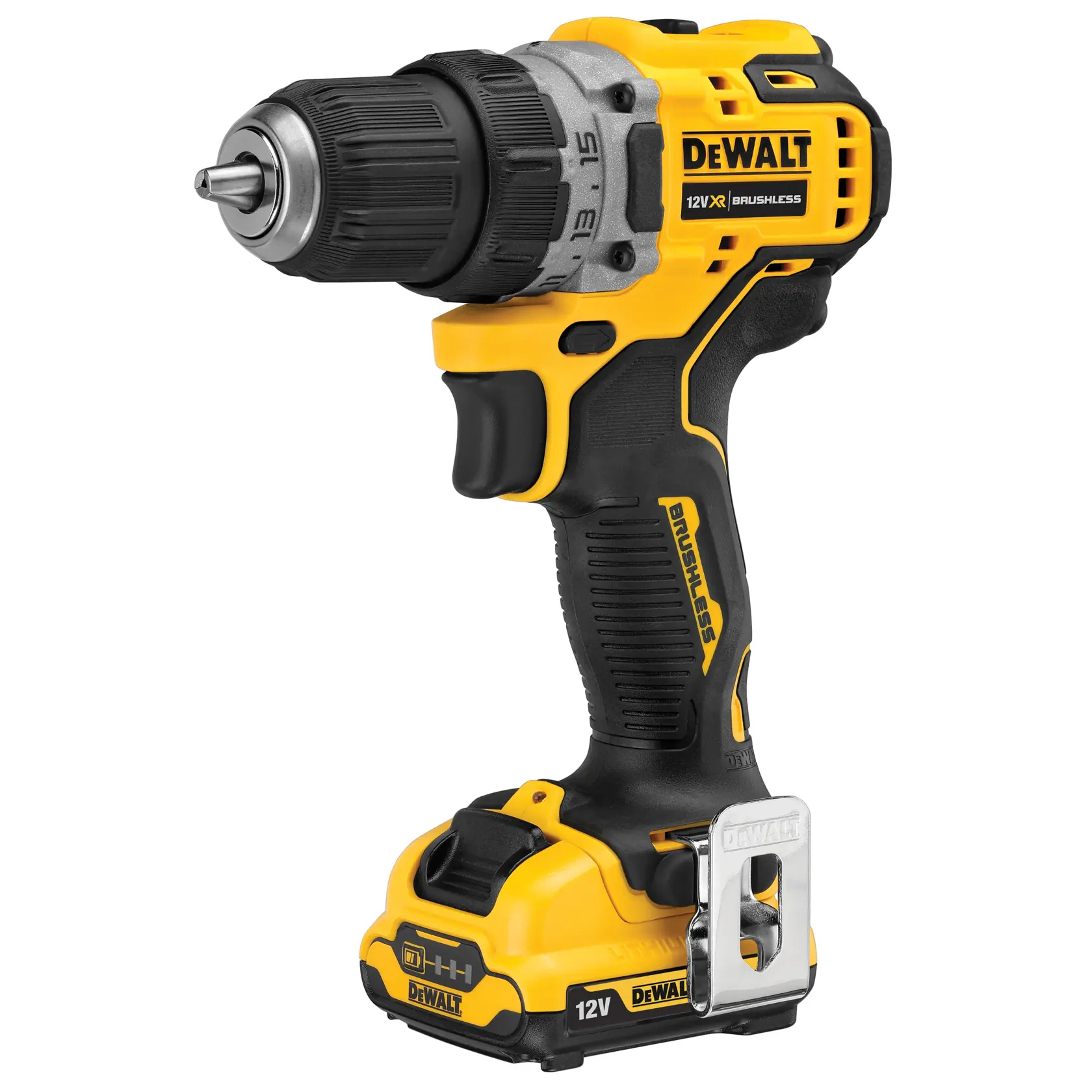 DEWALT® 12V XR® Brushless Sub-Compact Drill Driver - 2 X 2Ah Batteries