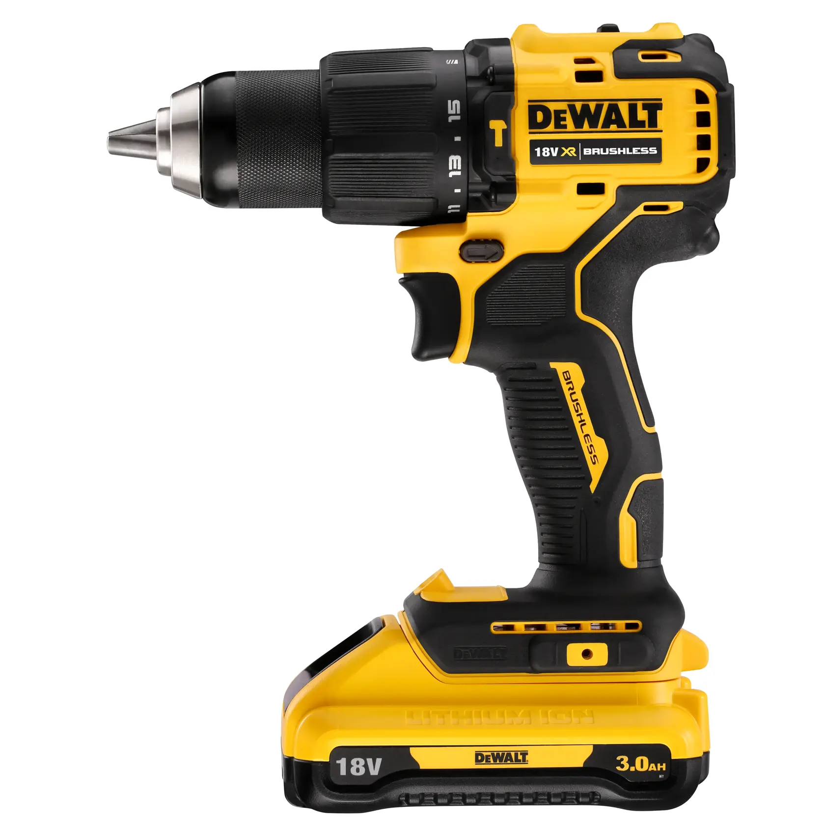DEWALT® 18V XR® Compact Brushless Hammer Drill Driver (2 X 3 Ah)