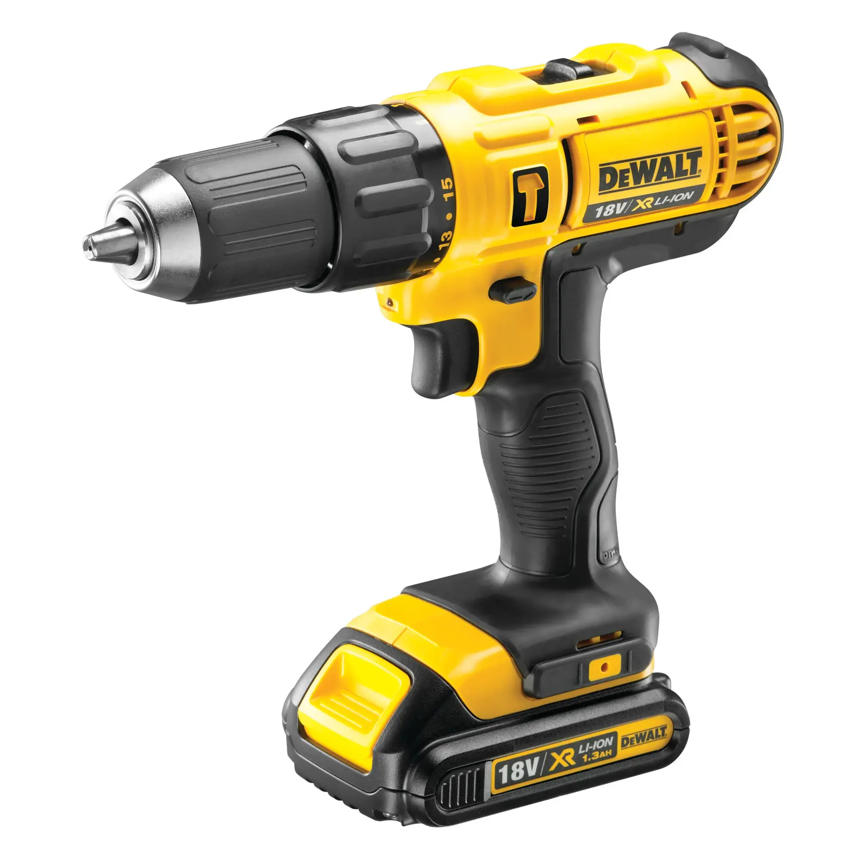 DEWALT® 18V XR® Drill Driver - 1 X 1.3Ah Batteries