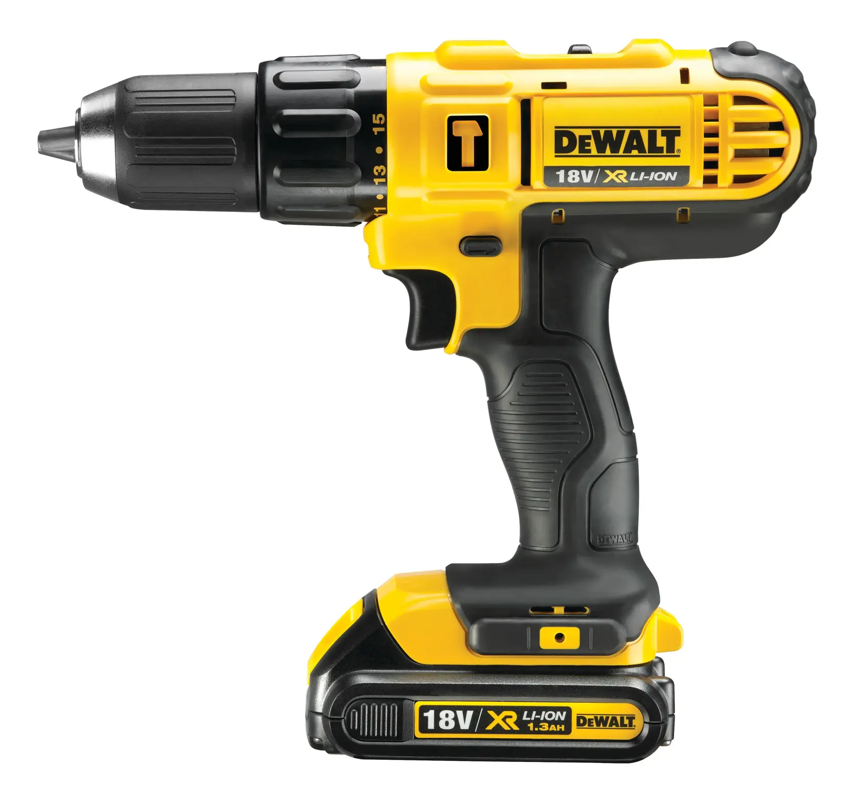 DEWALT® 18V XR® Drill Driver - 1 X 1.3Ah Batteries
