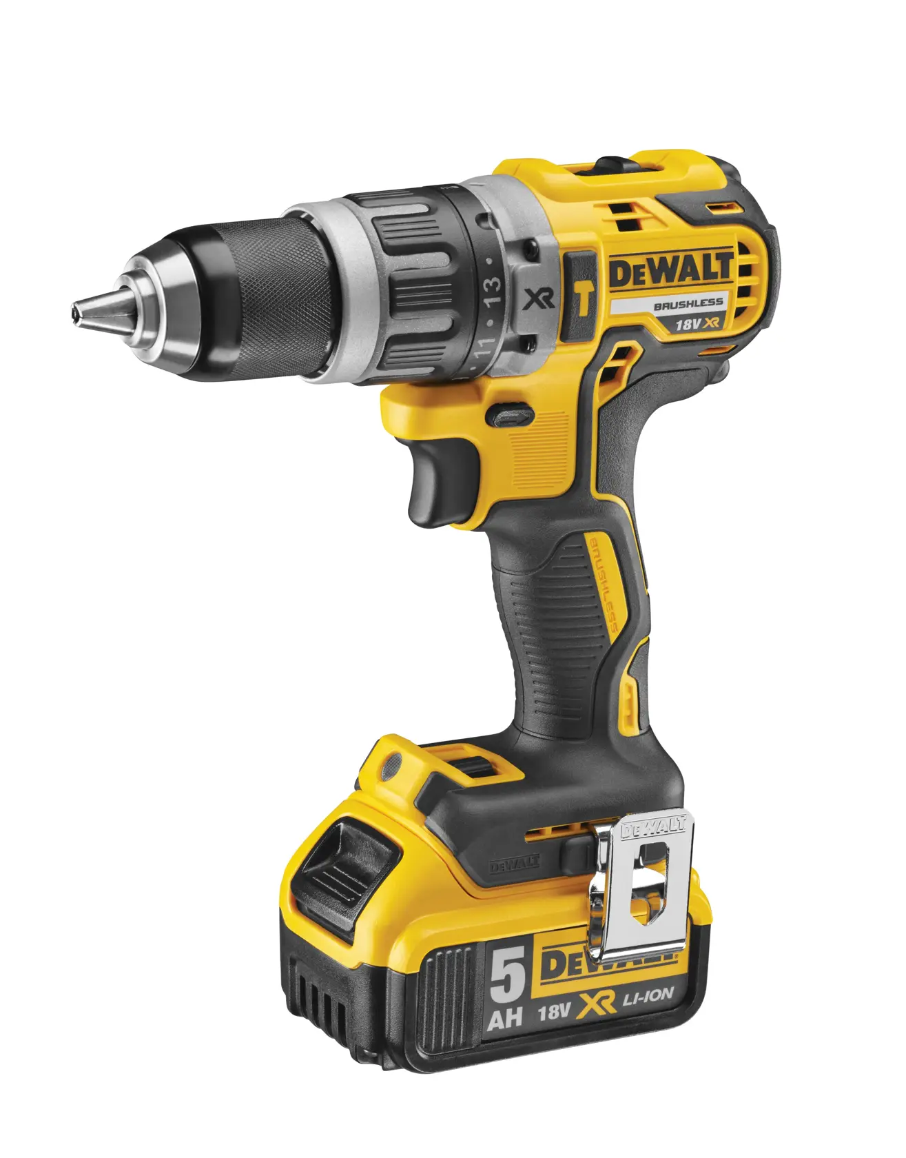 DEWALT® 18V XR® Brushless Hammer Drill Driver - 2 X 5Ah Batteries