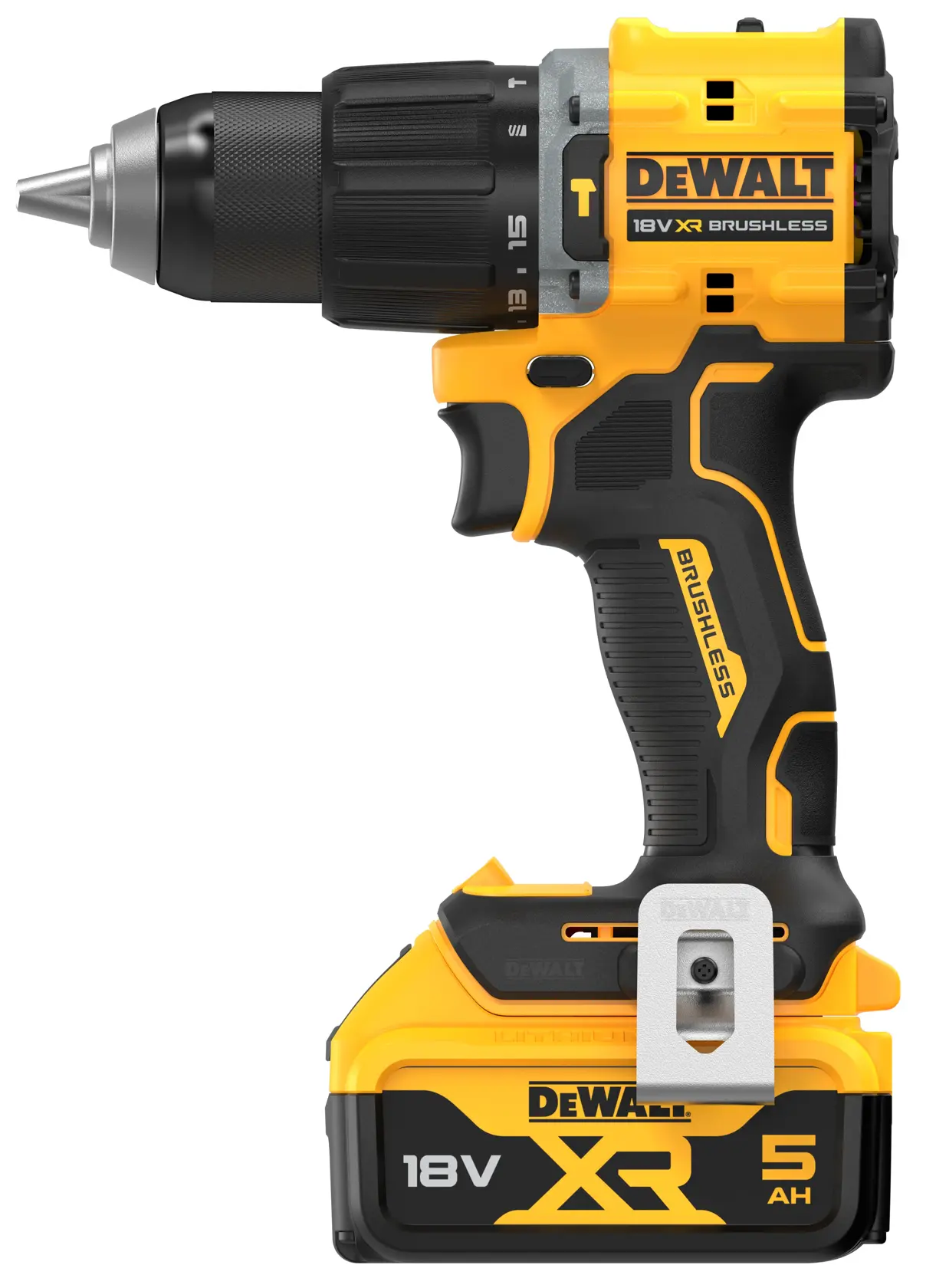 DEWALT® 18V XR® Brushless Hammer Drill Driver - 1 X 5Ah Battery