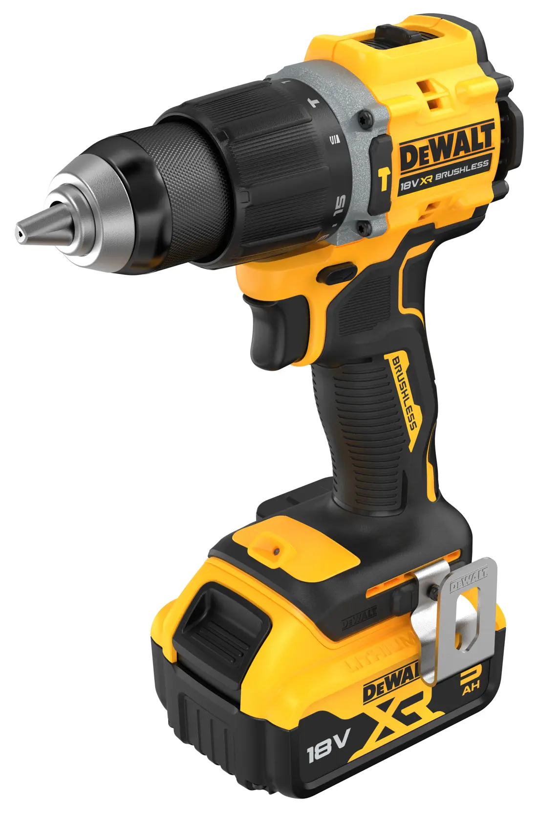 DEWALT® 18V XR® Brushless Hammer Drill Driver - 1 X 5Ah Battery
