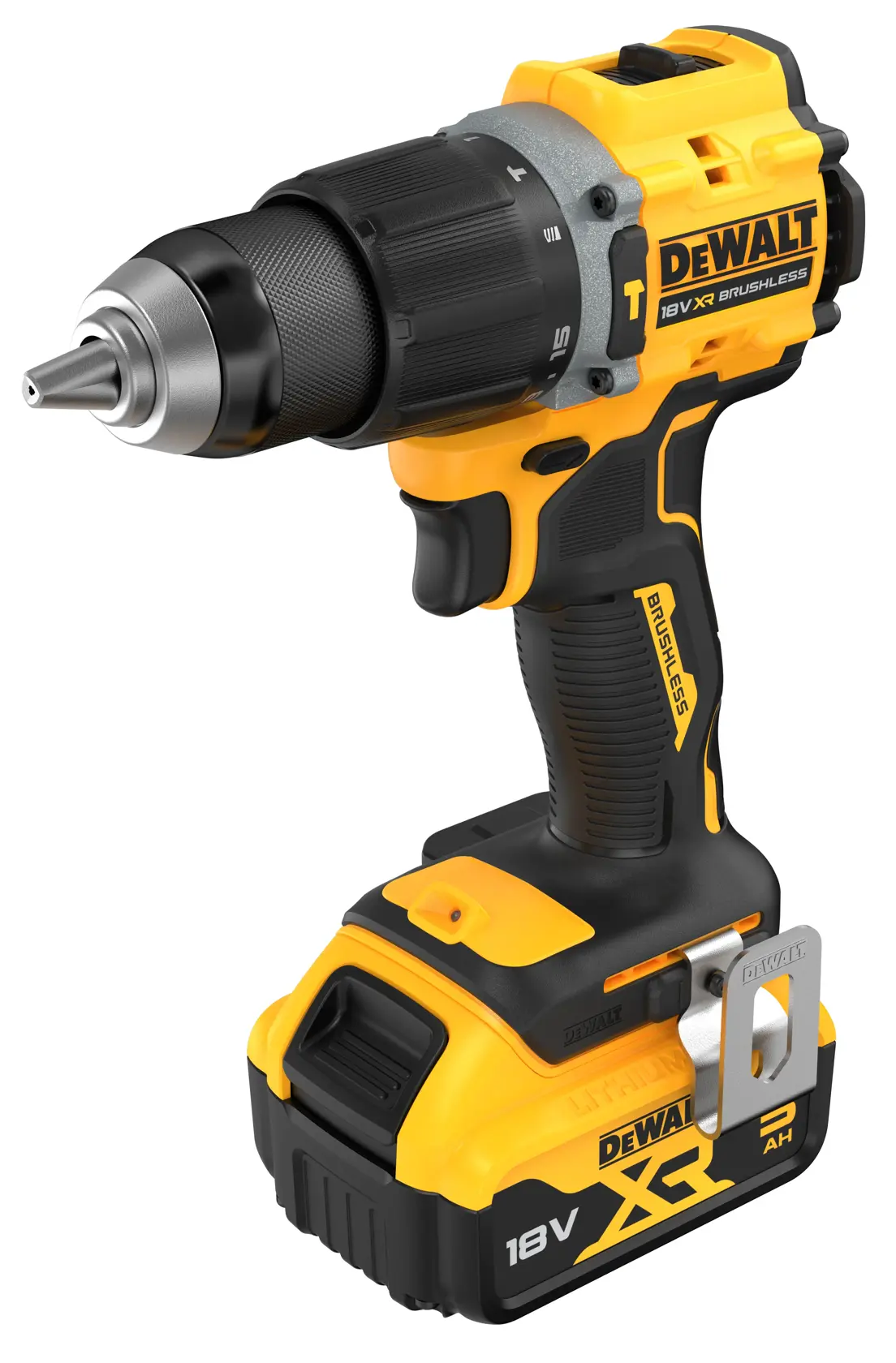 DEWALT® 18V XR® Brushless Compact Hammer Drill Driver - 2 x 5AH