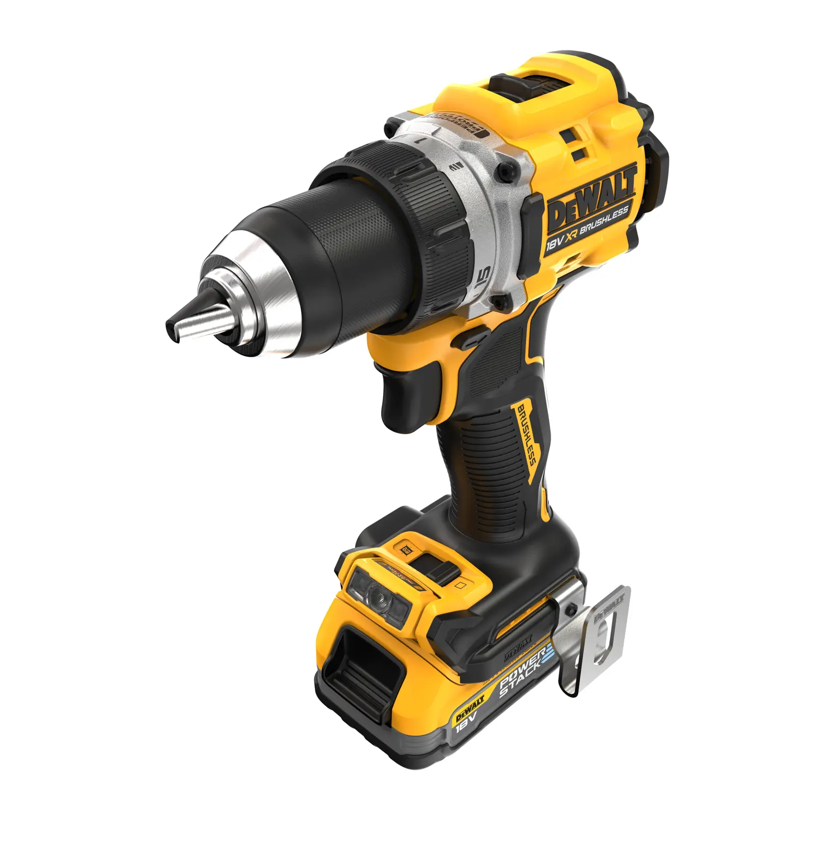 DEWALT® 18V XR® Brushless Drill Driver - 2 X 1.7Ah POWERSTACK™ Batteries