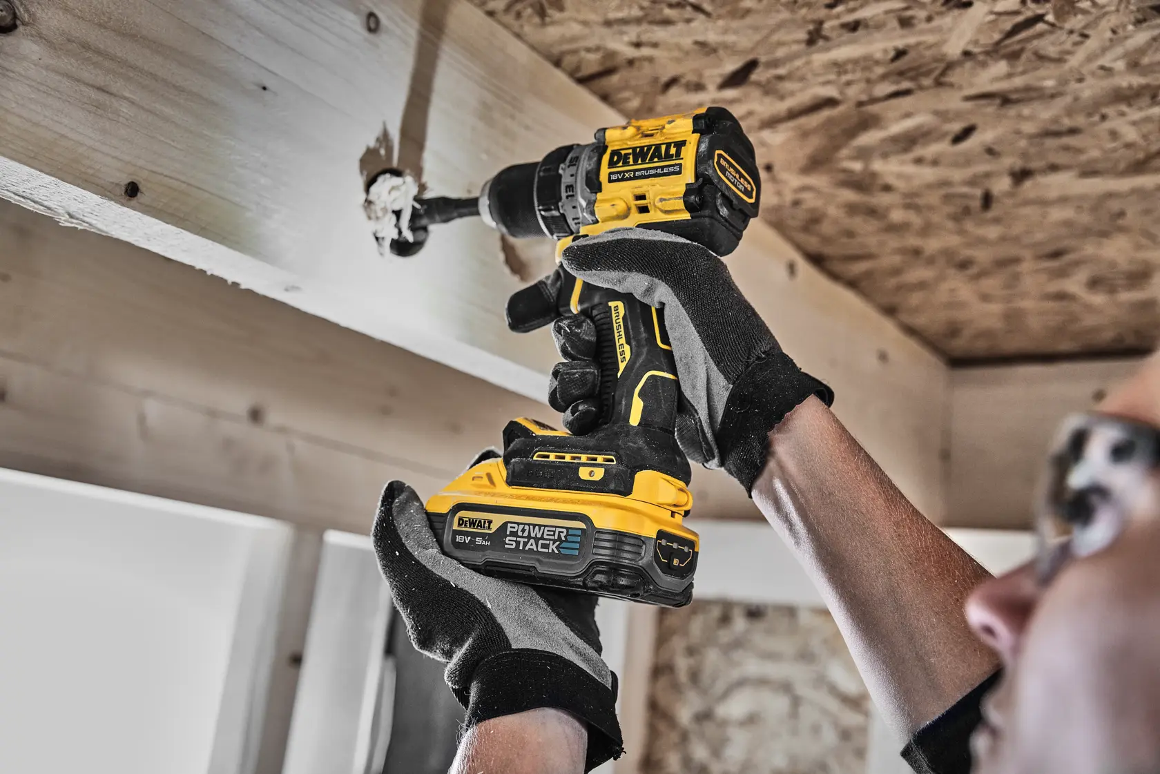 DEWALT® 18V XR® Brushless Drill Driver - 2 X 5Ah POWERSTACK Batteries