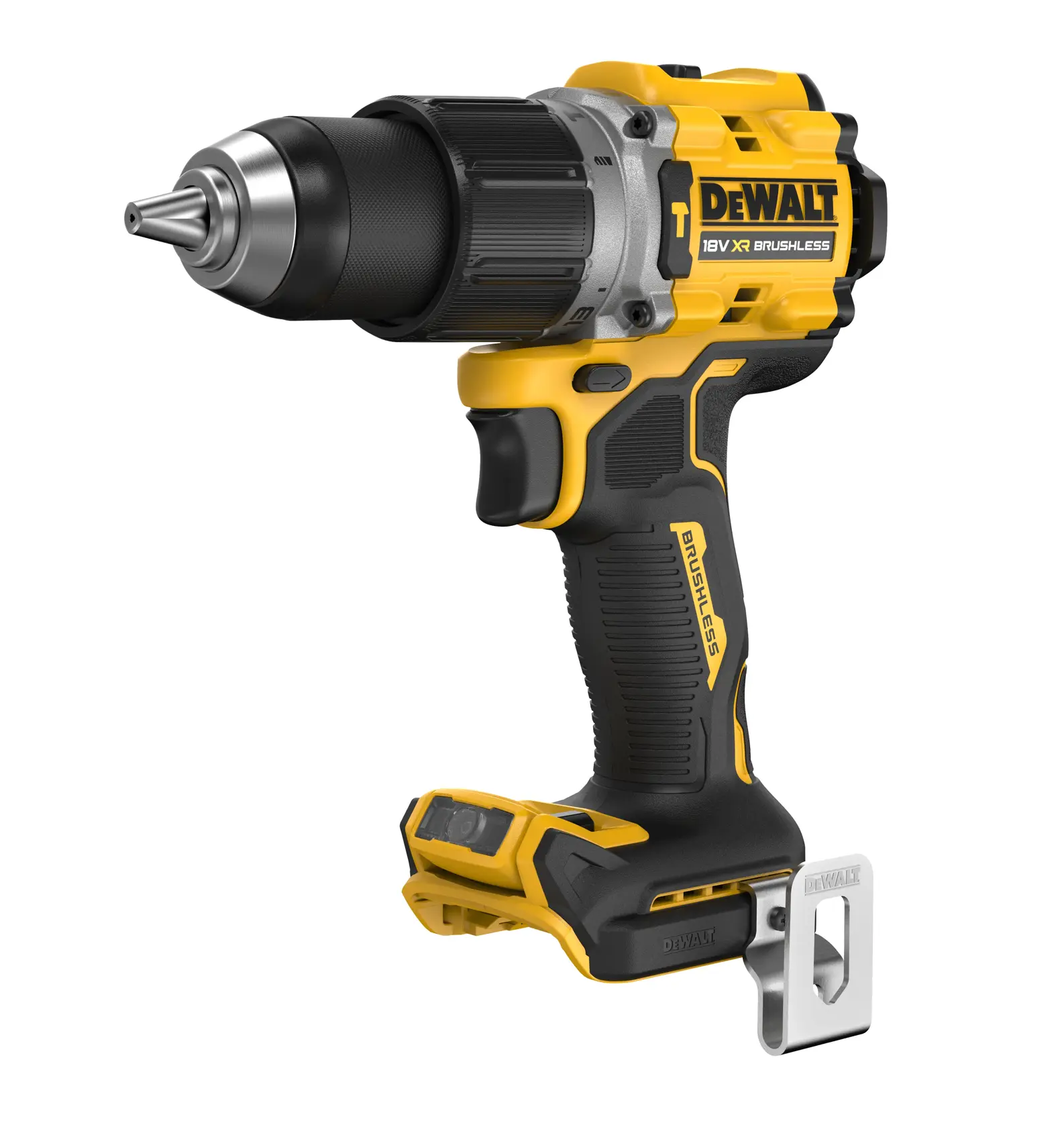 DEWALT drill for SKUs DCZ601P2-XE, DCZ2050P2T-XE, DCD805N, DCZ294P2-XE in Photography category, side view.
