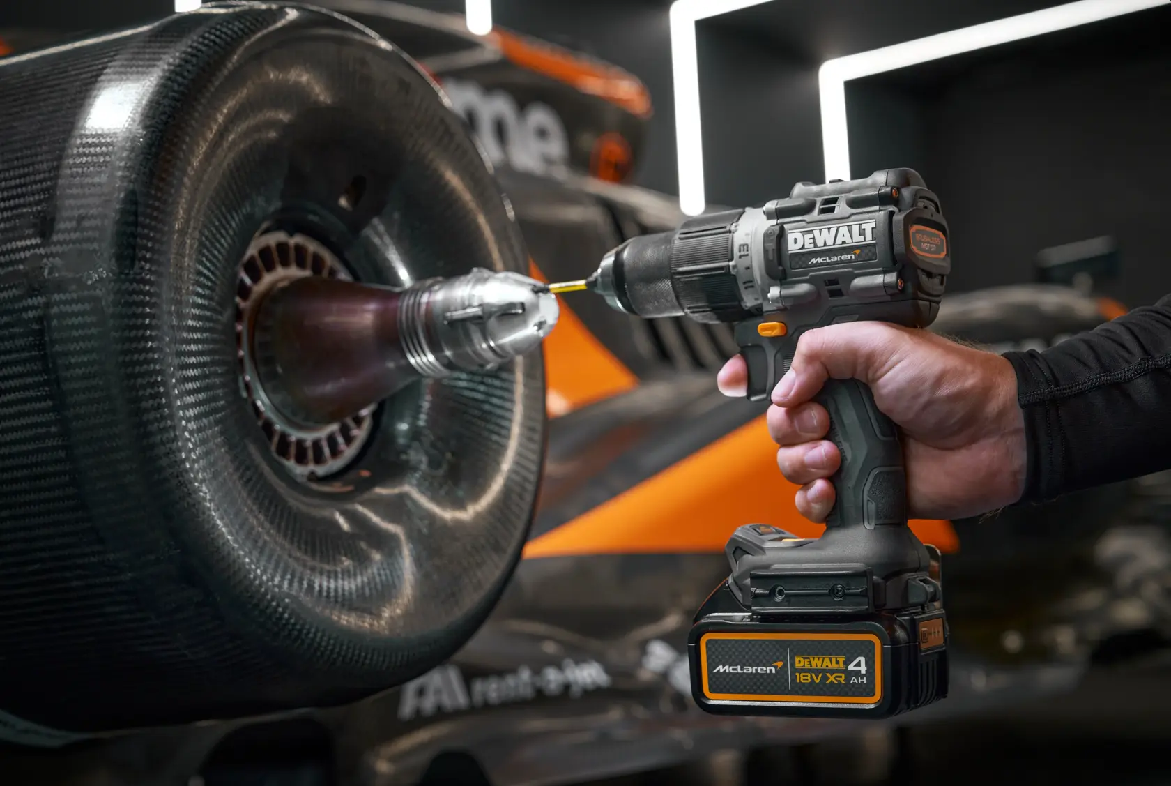 DEWALT® x McLaren F1 Team 18V XR® Brushless Hammer Drill Driver - 1 x 4AH