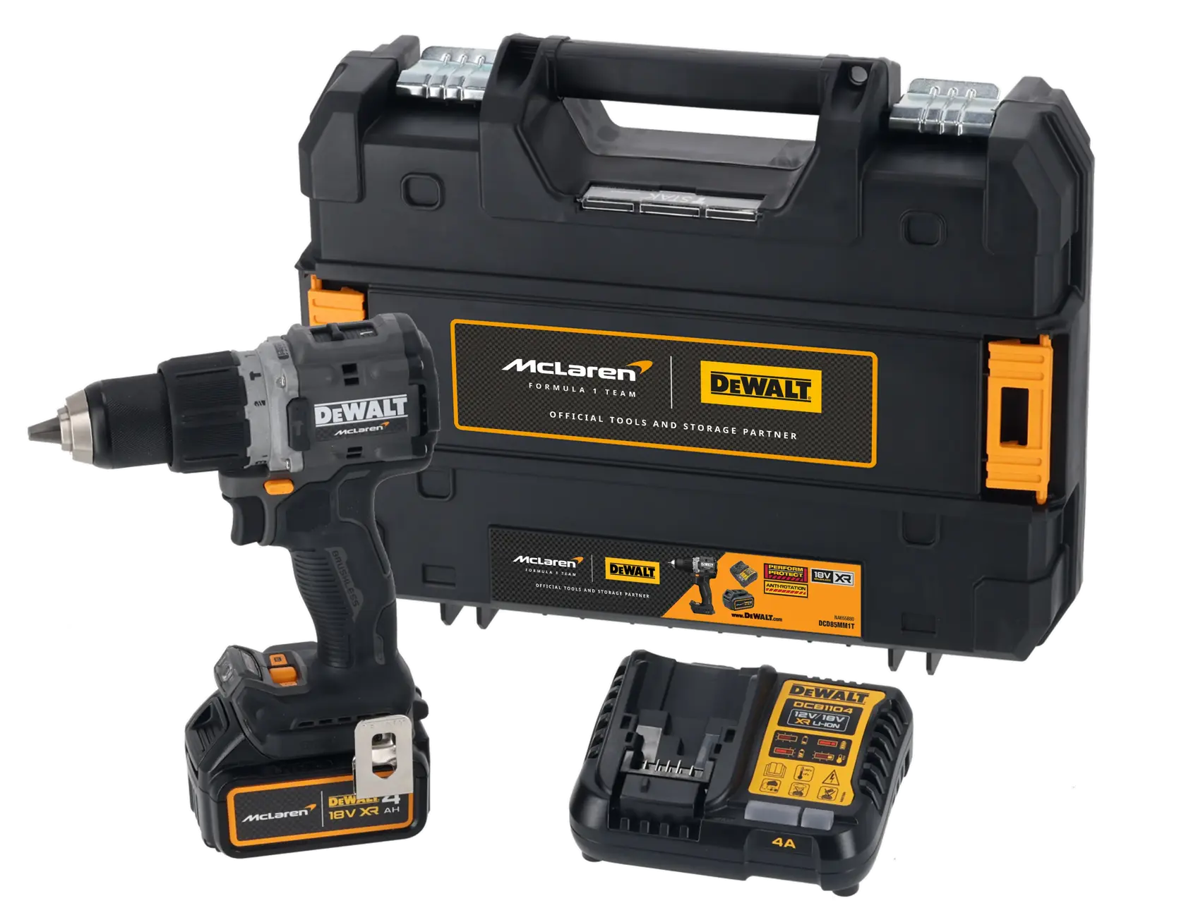 DEWALT® x McLaren F1 Team 18V XR® Brushless Hammer Drill Driver - 1 x 4AH