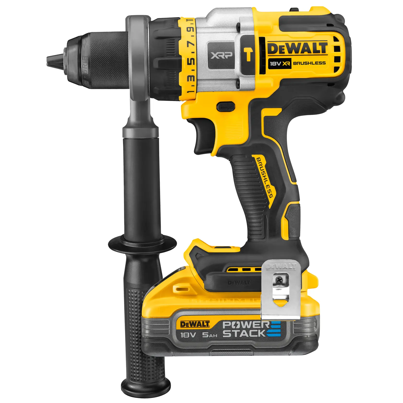 DEWALT® 18V XR® Brushless XRP Hammer Drill Driver - 2 X 5Ah POWERSTACK™ BATTERY