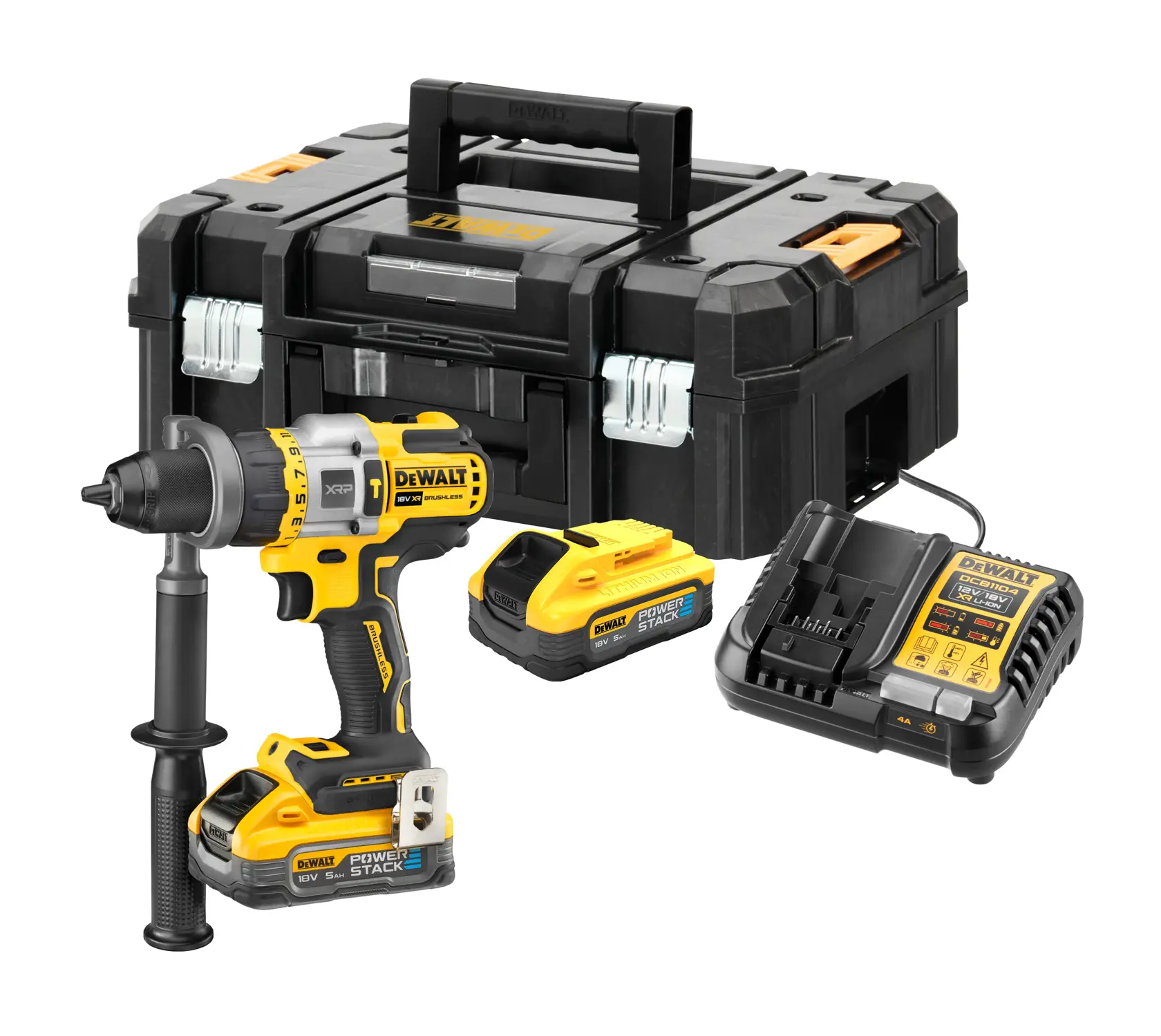 DEWALT® 18V XR® Brushless XRP Hammer Drill Driver - 2 X 5Ah POWERSTACK™ BATTERY