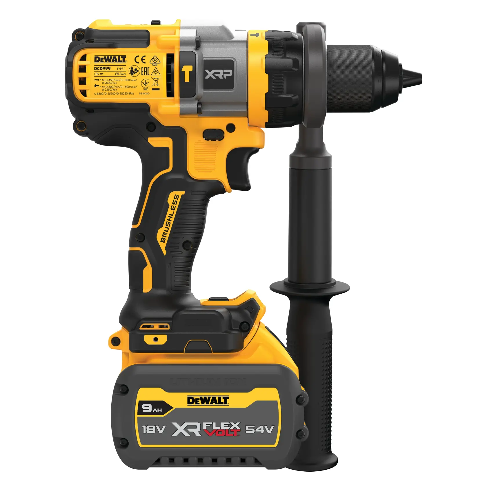DEWALT® 18V XR® XRP Hammer Drill Driver With FLEXVOLT® ADVANTAGE (1 X 9 Ah)