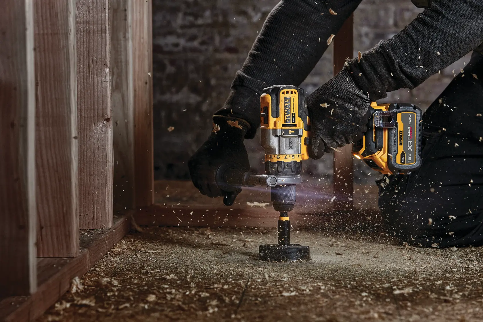 DEWALT® 18V XR® XRP Hammer Drill Driver With FLEXVOLT® ADVANTAGE (1 X 9 Ah)