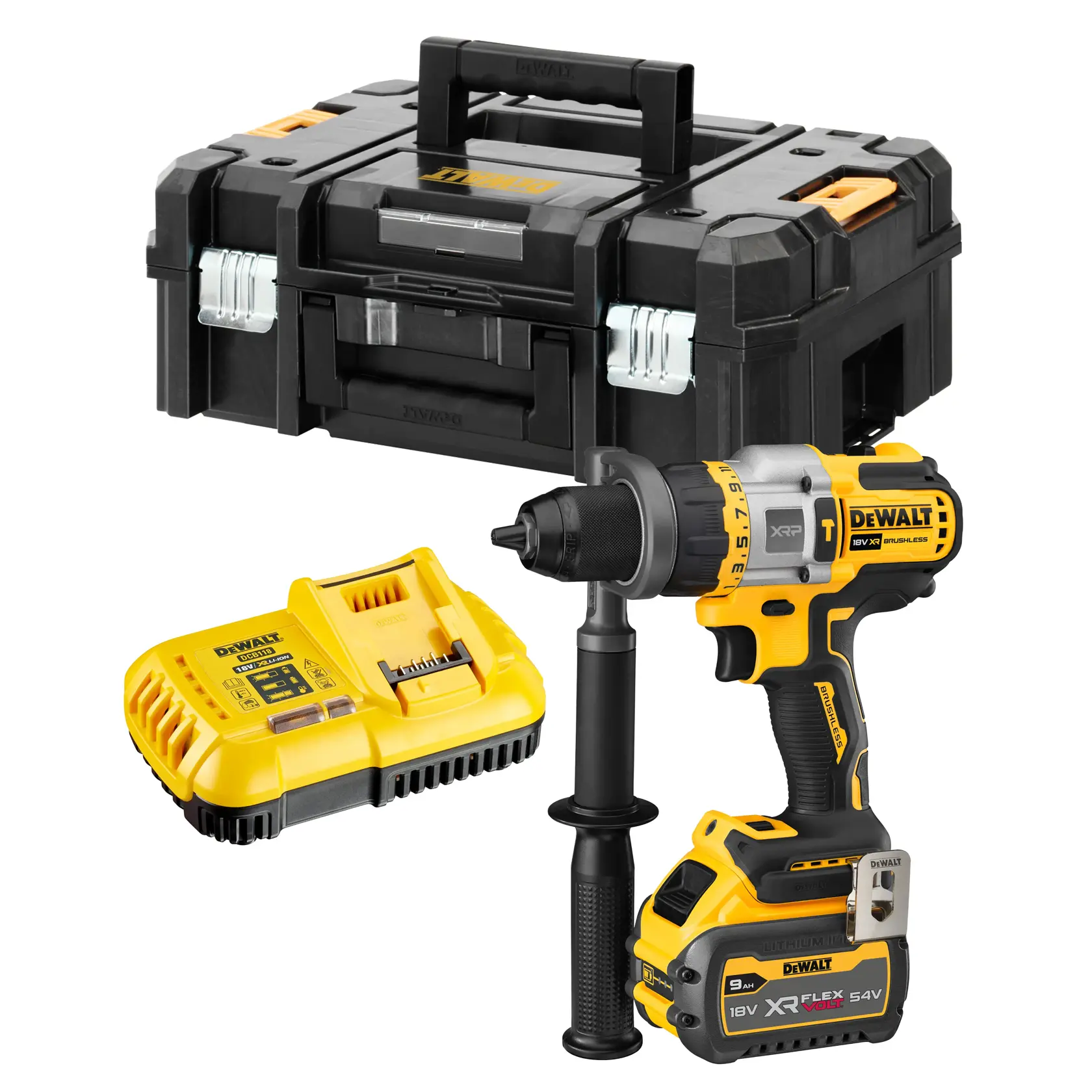 DEWALT® 18V XR® XRP Hammer Drill Driver With FLEXVOLT® ADVANTAGE (1 X 9 Ah)