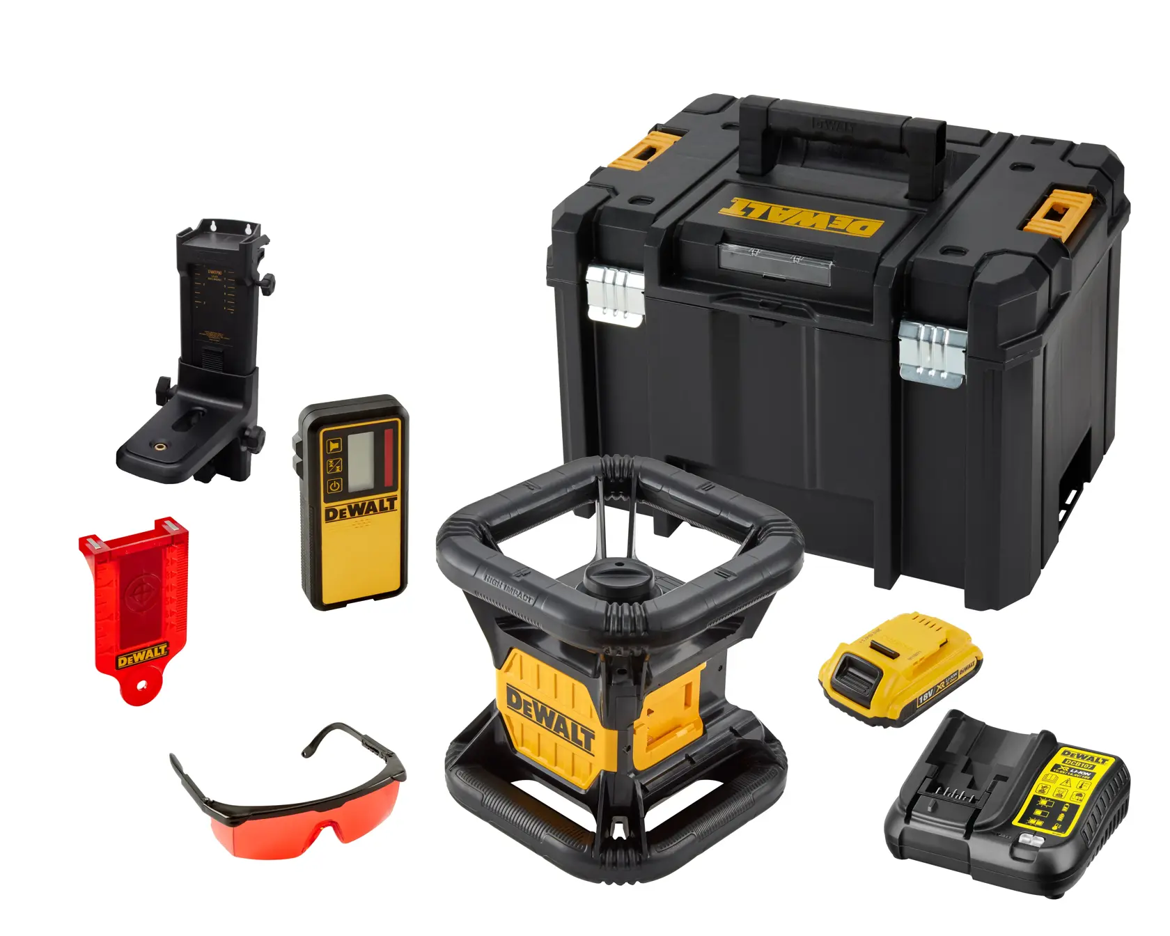 DEWALT® 18V XR® Red Rotary Laser (1 X 2Ah)