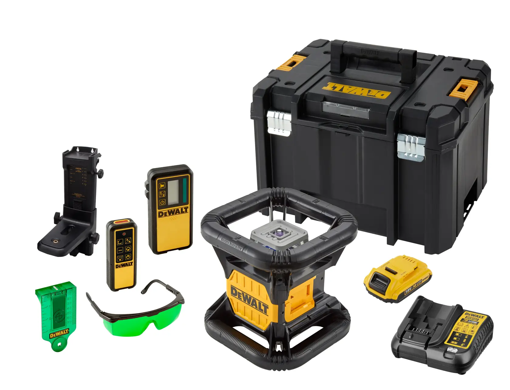 DEWALT® 18V XR® Green Rotary Laser (1 X 2Ah)