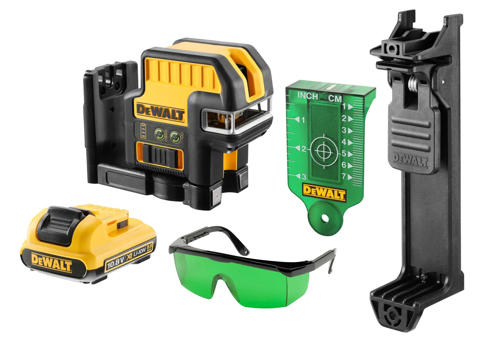 DEWALT® 12V XR® 5 Spot Cross Line Green Laser (1 X 2 Ah)