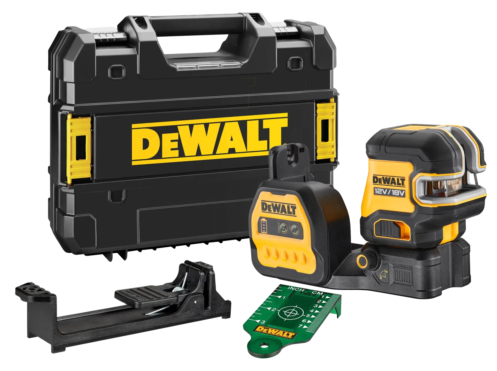 DEWALT® 12 / 18V 2-Point and Cross Green Beam Laser (Tool Only)