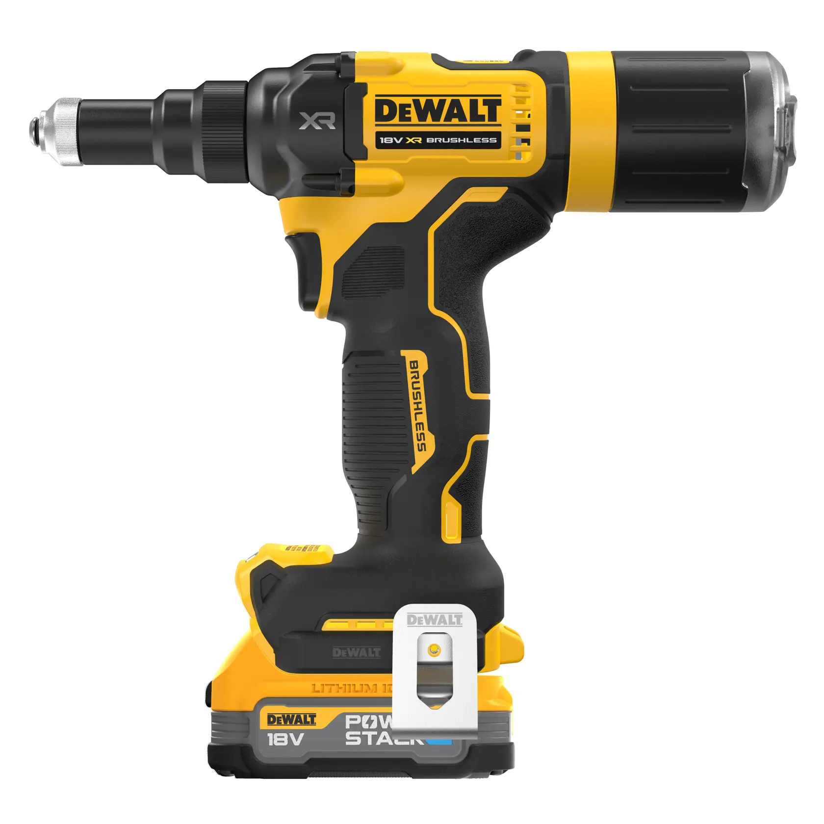 DEWALT® 18V XR® Brushless 4.8mm Rivet Gun - 1 X 1.7Ah POWERSTACK Batteries