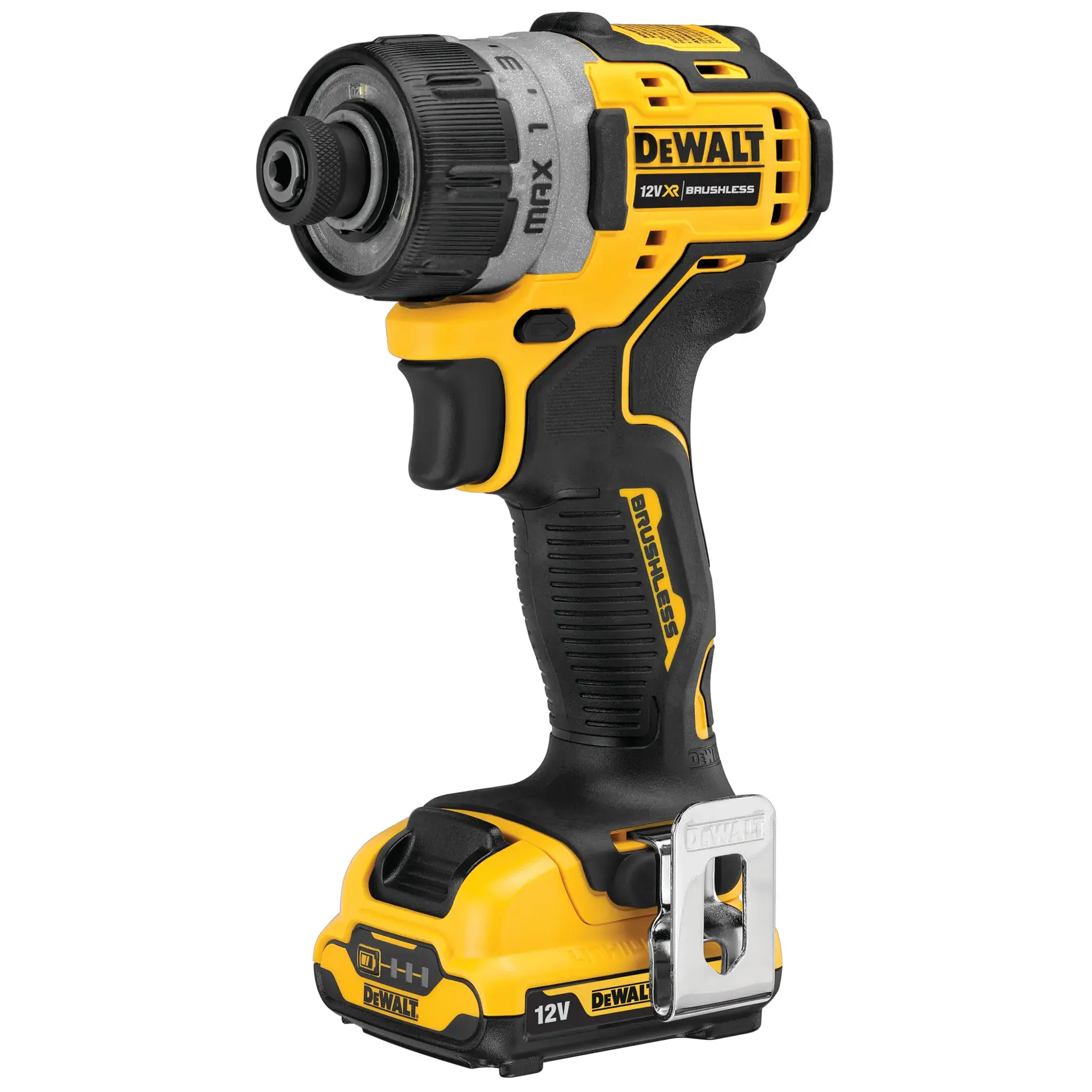 DEWALT® 12 XR® Brushless Screwdriver - 2 X 2Ah Battery