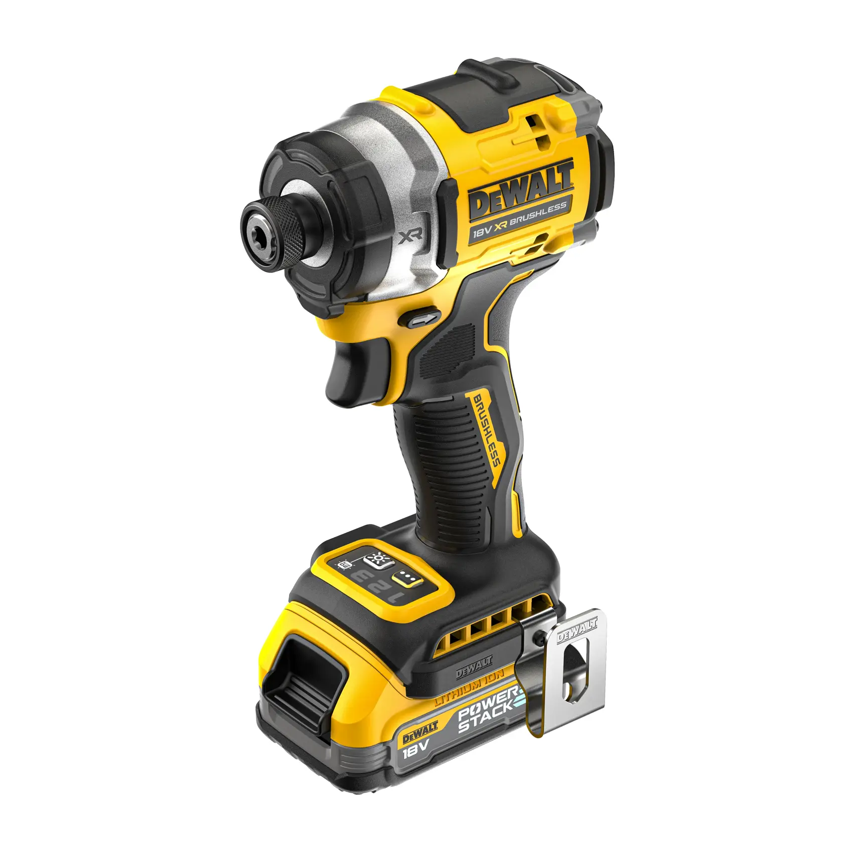 DEWALT® 18V XR® Brushless Premium Impact Driver - 2 X 1.7Ah POWERSTACK Battery