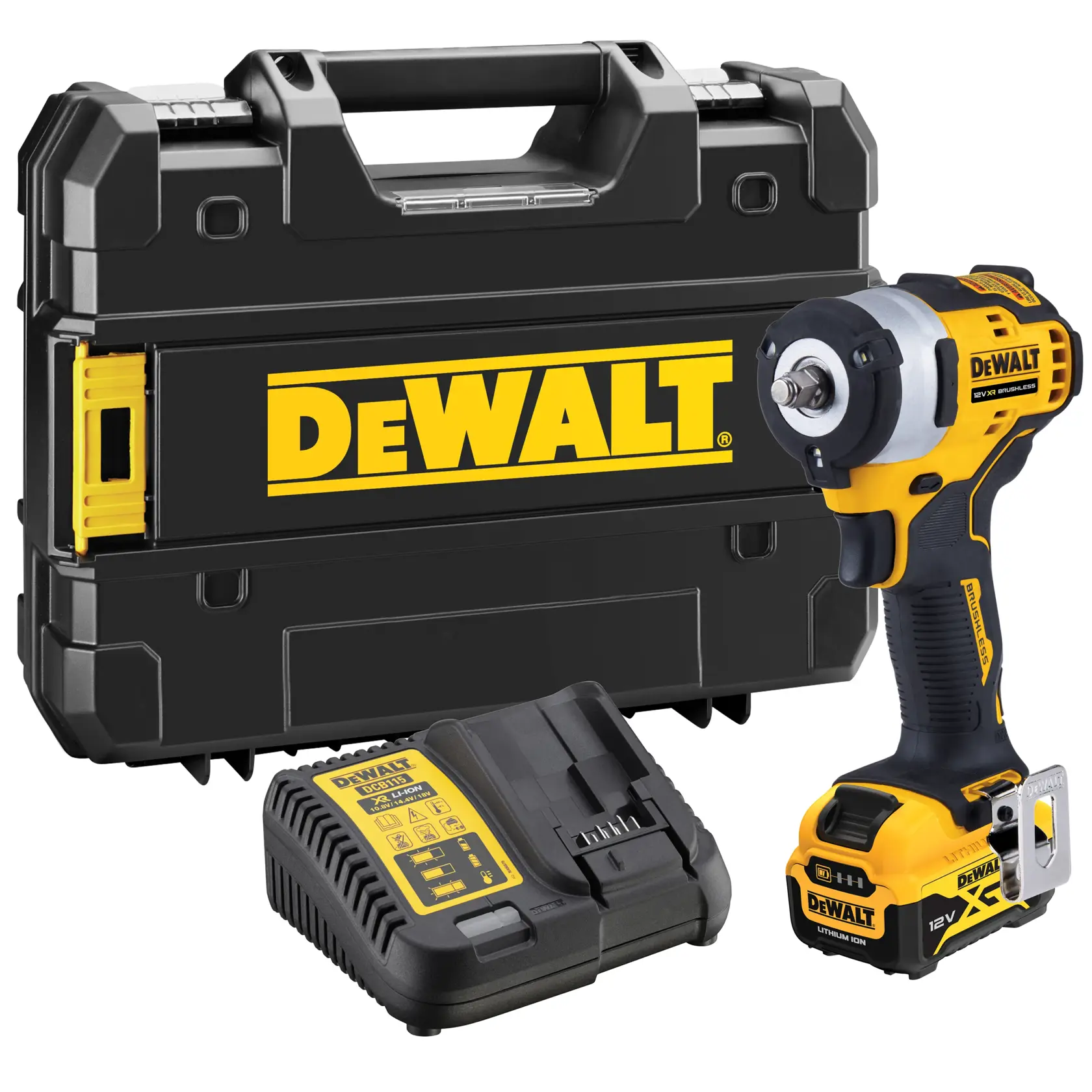 12v XR® Brushless 3/8" Hog Ring High Power Sub-compact Impact Wrench - 1 X 5ah Battery