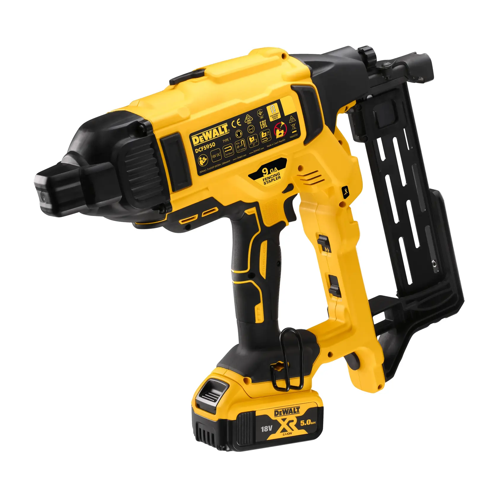 DEWALT® 18V XR® Brushless Fencing Stapler (2 X 5 Ah)