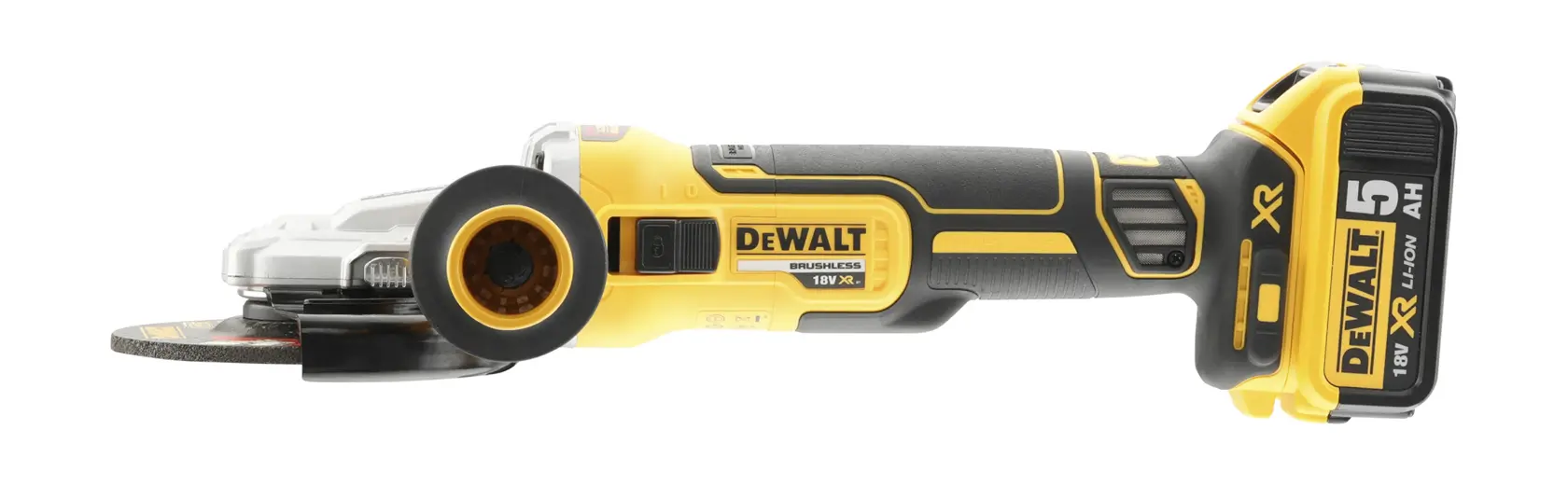 18V XR® Brushless 125mm Flat Head Angle Grinder (Tool Only)