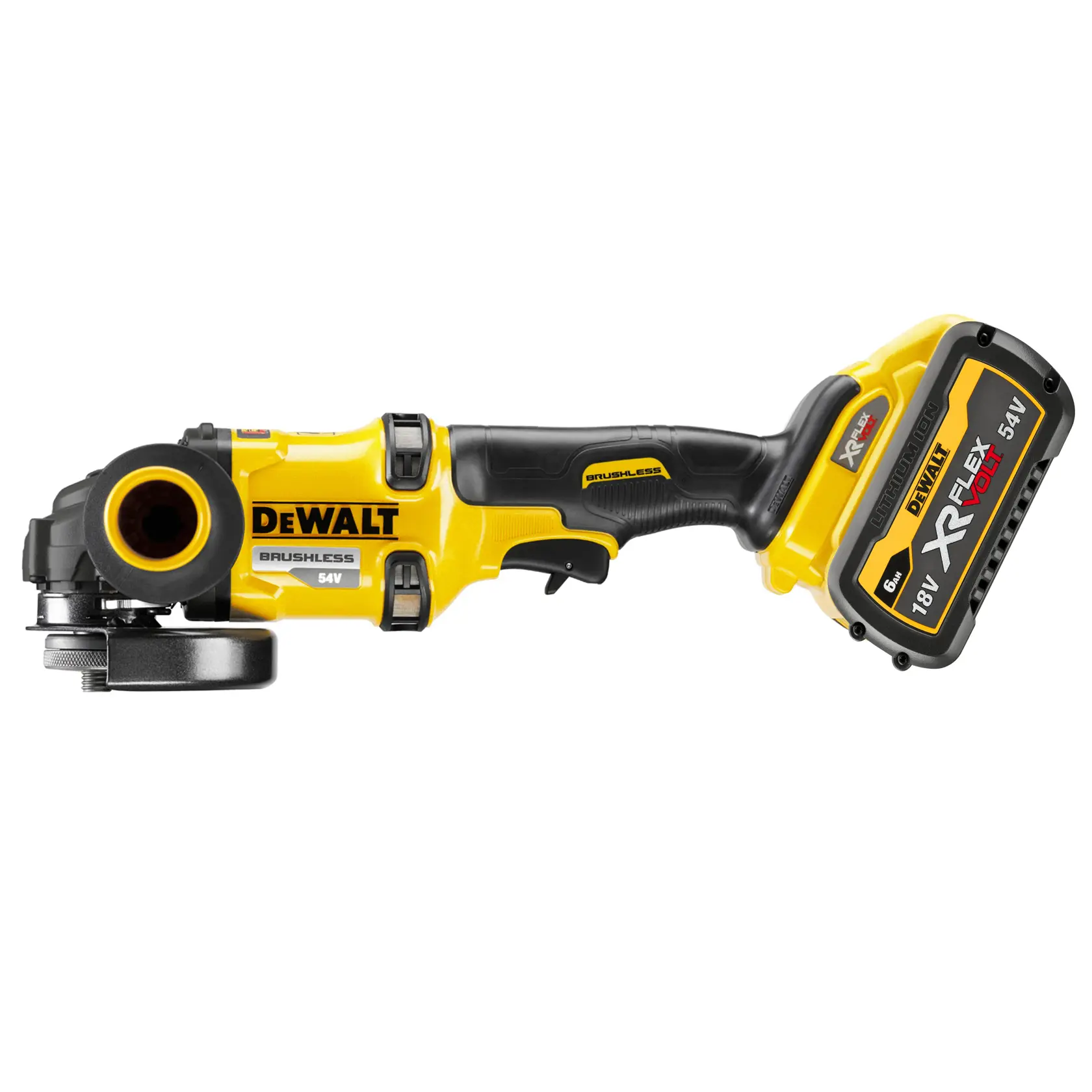 DEWALT® 54V XR FLEXVOLT® 125mm Angle Grinder - 2 x FLEXVOLT® 6Ah