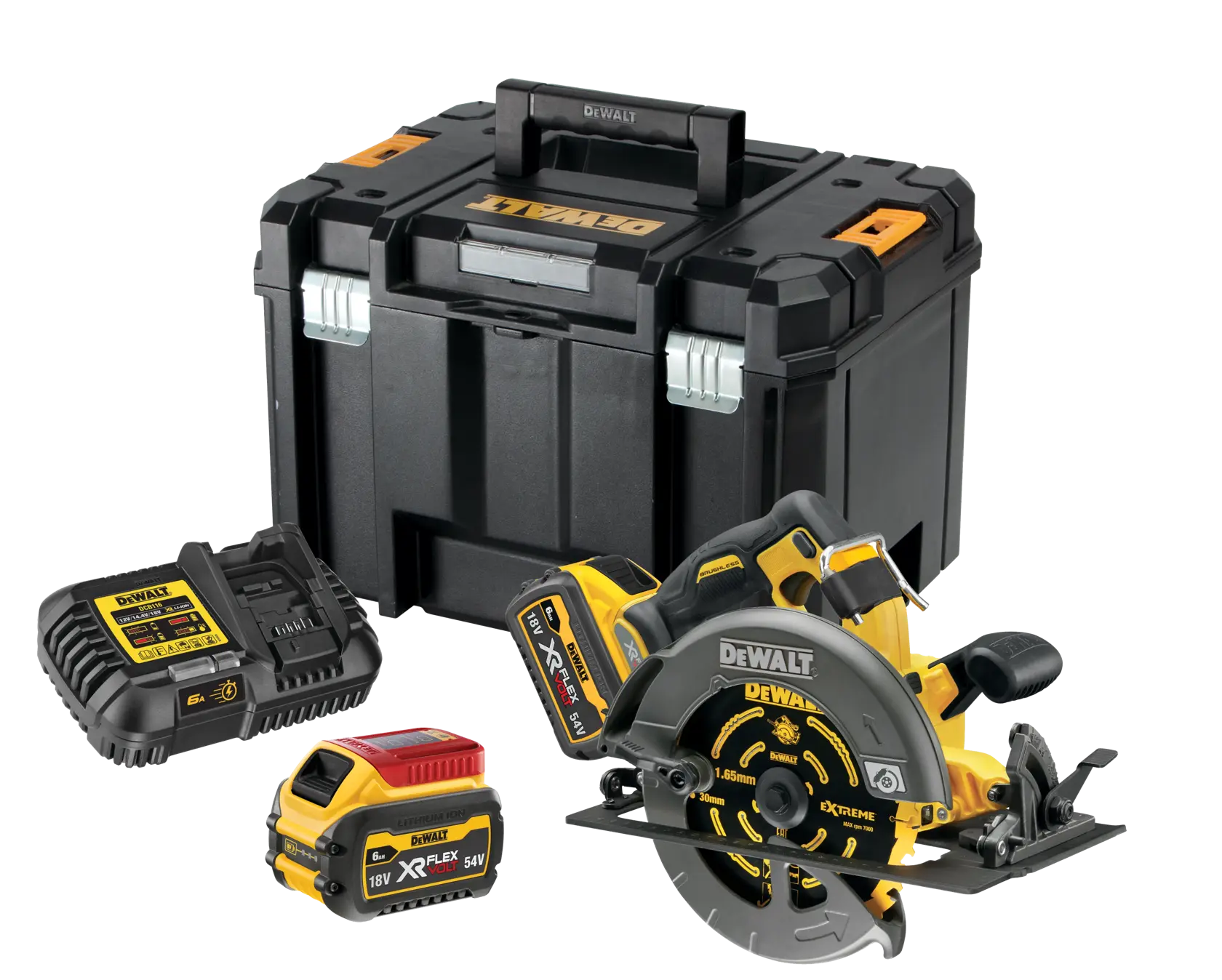 DEWALT® 54V XR FLEXVOLT® 125mm Angle Grinder - 2 x FLEXVOLT® 6Ah