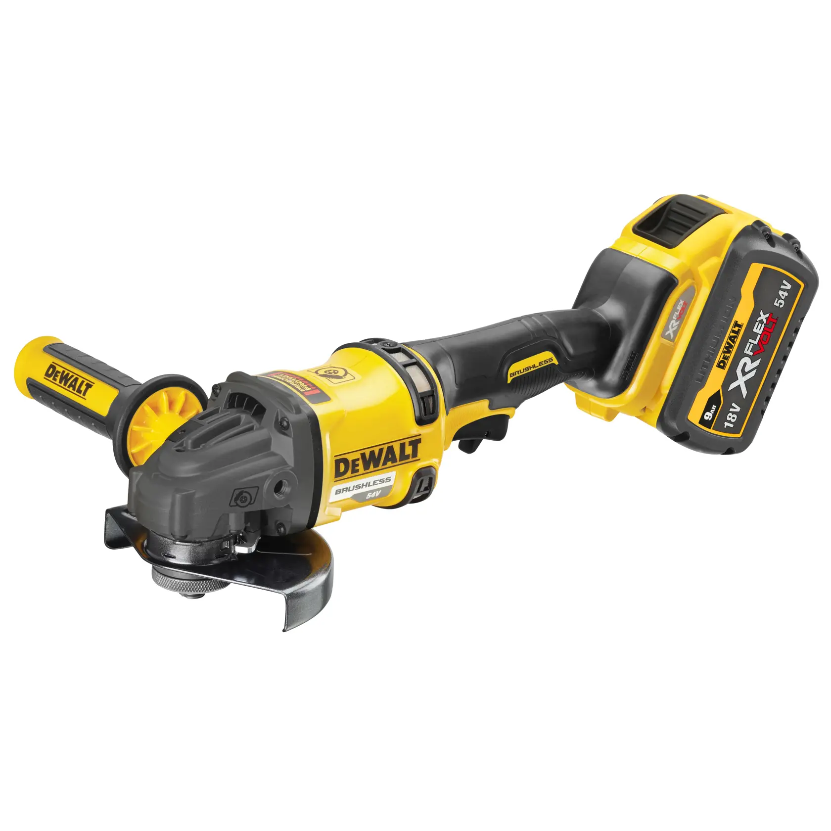 DEWALT® 54V XR FLEXVOLT® 125mm Angle Grinder - 2 x FLEXVOLT® 9Ah