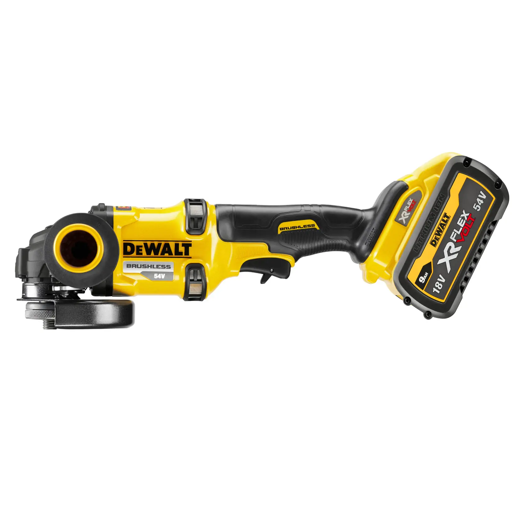 DEWALT® 54V XR FLEXVOLT® 125mm Angle Grinder - 2 x FLEXVOLT® 9Ah