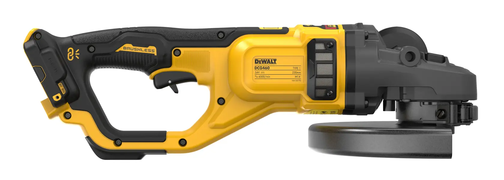 54V XR Flexvolt® 230mm Angle Grinder - Tool Only In Kit Box