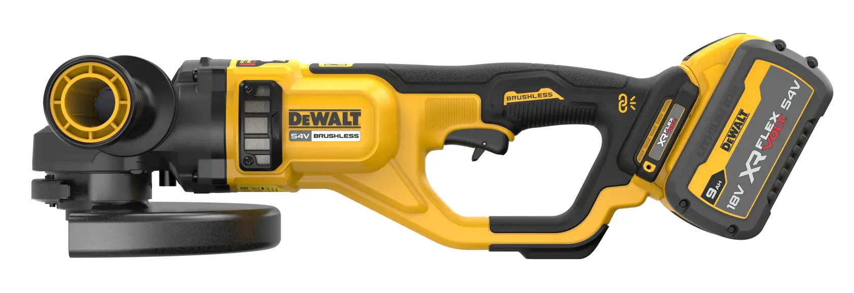 DEWALT® 54V XR FLEXVOLT® 230mm Angle Grinder - 2 x FLEXVOLT® 9Ah