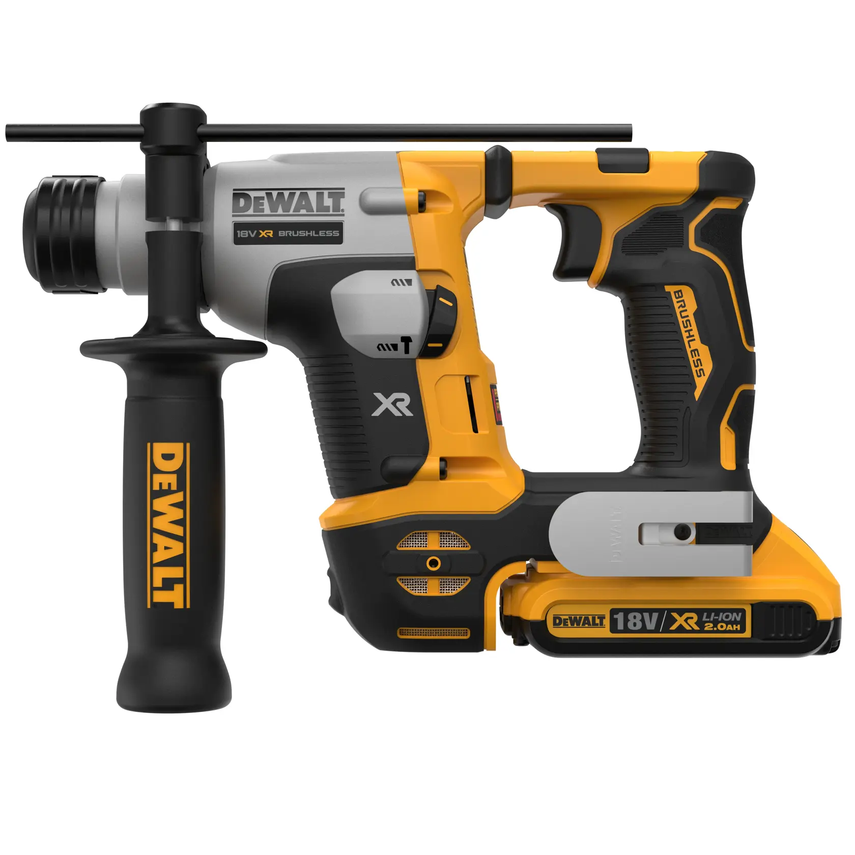 DEWALT® 18V SDS Plus XR® 16mm Brushless Hammer Drill - 2 x 2Ah
