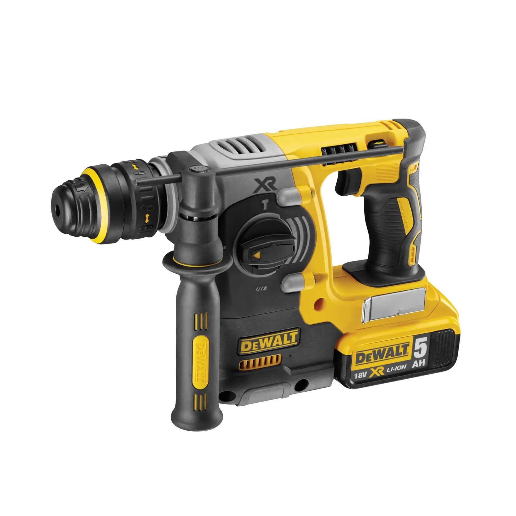 18V XR® Brushless 24mm SDS-Plus Hammer Drill With QCC - 2 X 5Ah