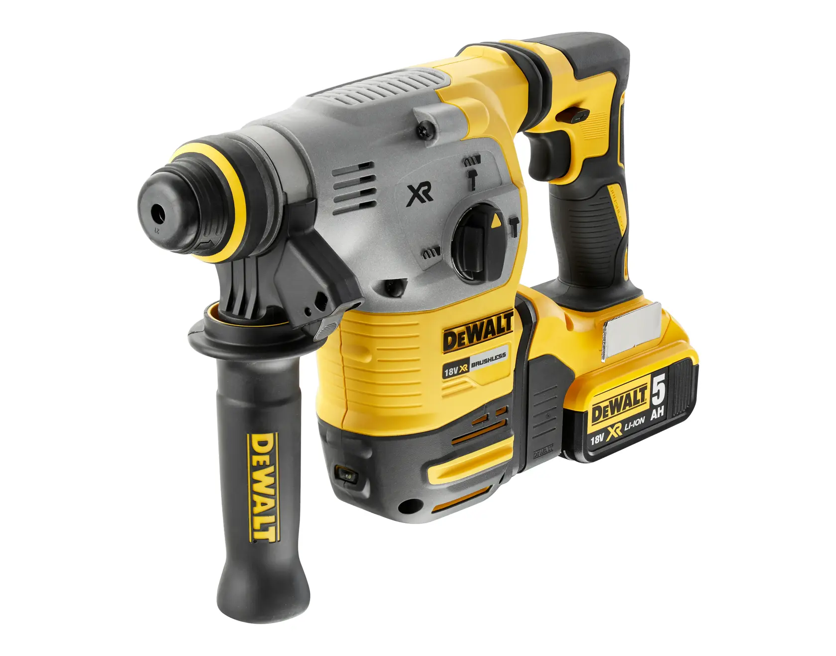 DEWALT® 18V XR® Brushless 26mm SDS Plus Hammer Drill - 2 X 5Ah