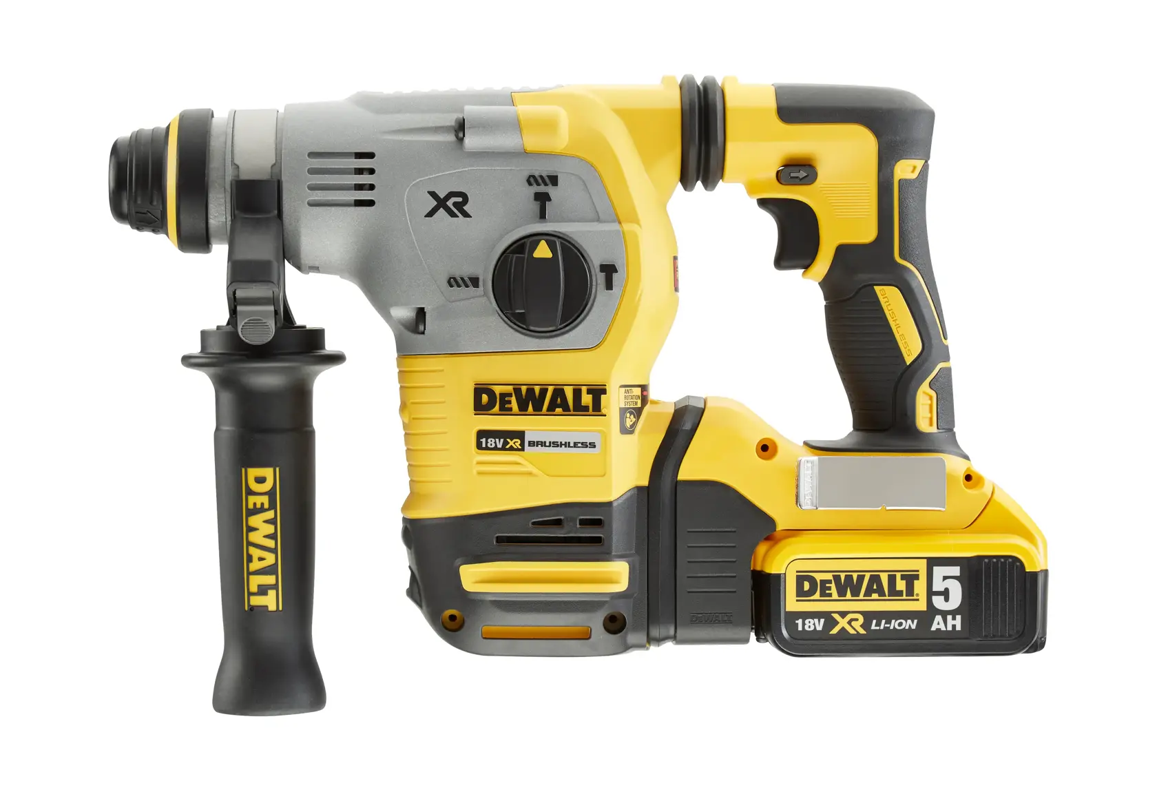 DEWALT® 18V XR® Brushless 26mm SDS Plus Hammer Drill - 2 X 5Ah