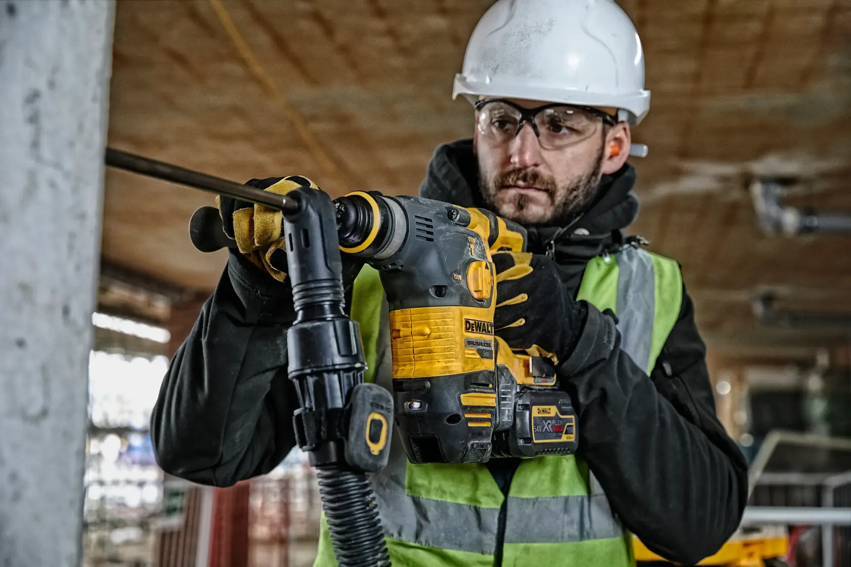 DEWALT® 54V XR FLEXVOLT® 28mm SDS Plus Hammer Drill - 2 X 6Ah